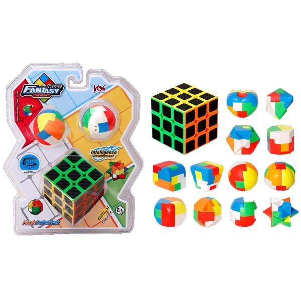 Bộ 3 Đồ Chơi Rubik 3x3x3 Kèm Hình Khối Đặc Biệt - Fantasy Cube KX733-4