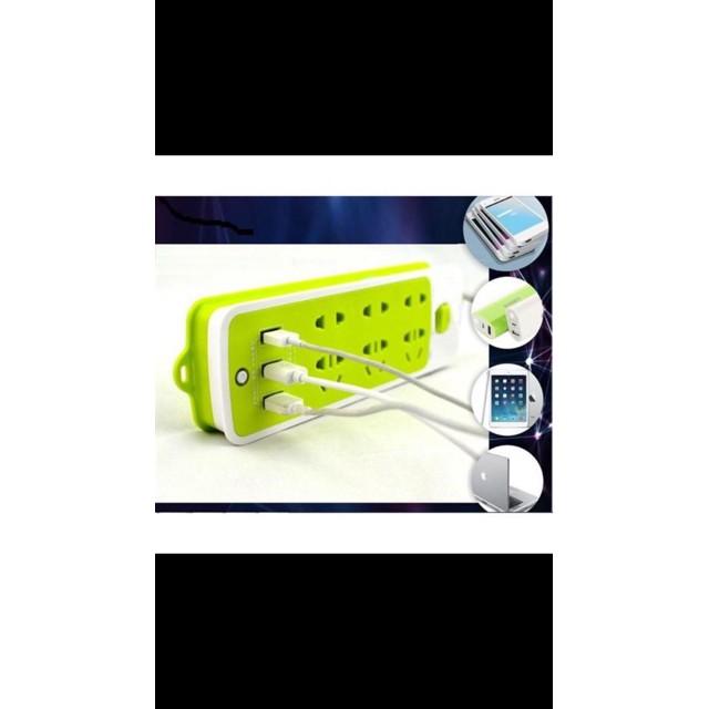 Ổ Điện Đa Năng, Chống Giật, Ổ cắm điện đa năng 6 lỗ 3 cổng USB