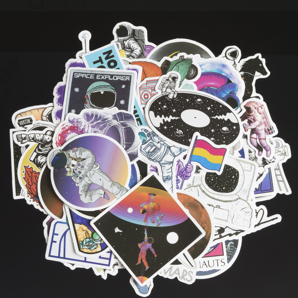 Bộ 50 Sticker Hình Dán chủ đề Nasa Phi hành gia 2020  Cute Chống Nước Decal Chất Lượng Cao Trang Trí Va Li Du Lịch Xe Đạp Xe Máy Guitar Ukulele Laptop Nón Bảo Hiểm