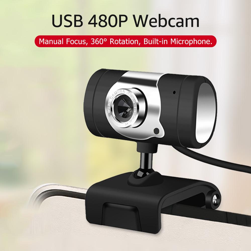  Webcam 480P USB Lấy nét,Micrô tích hợp để Phát trực tiếp  cho Máy tính xách tay