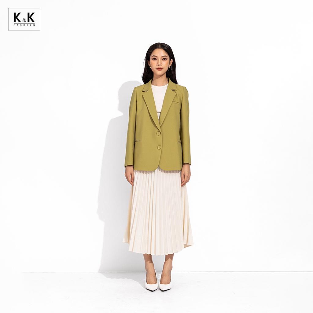 Áo blazer nữ hai túi trước K&amp;K Fashion AK11-18 Chất Liệu Teijin