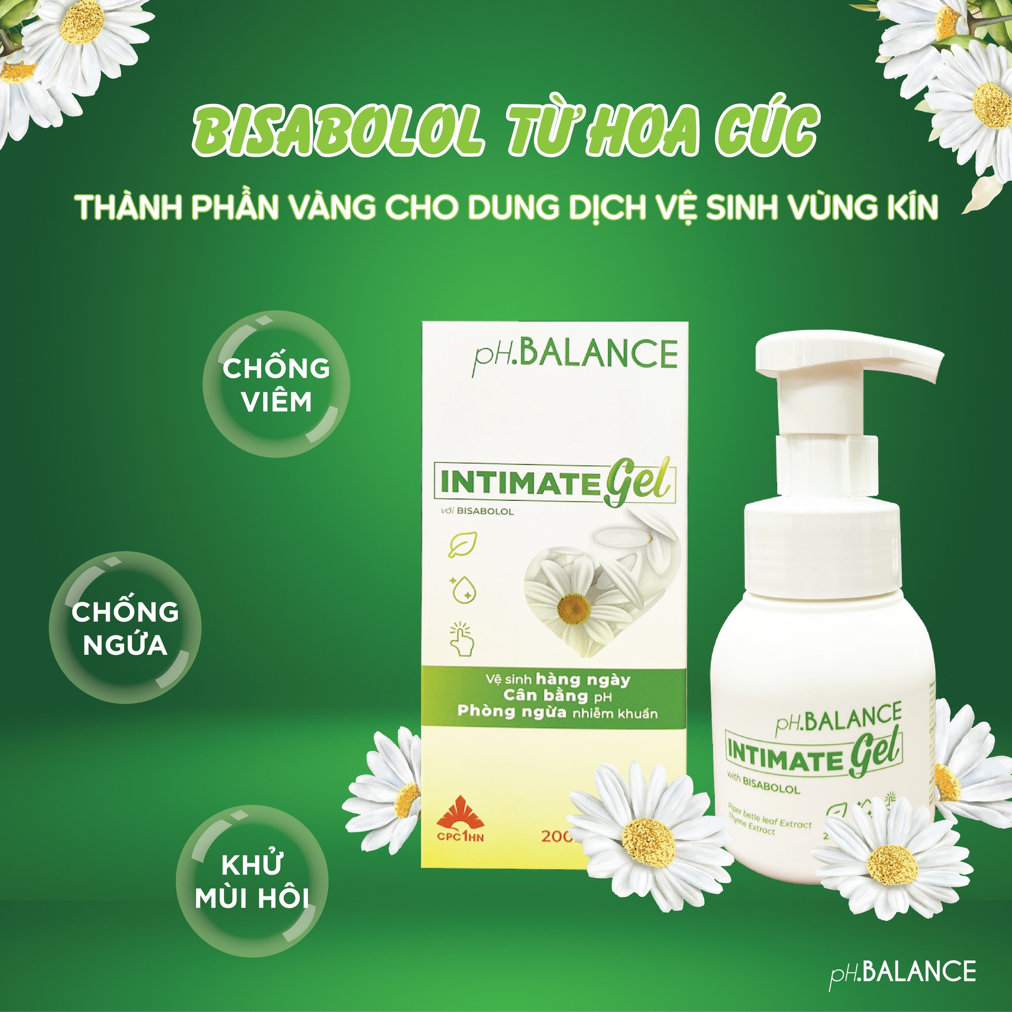 Dung dịch vệ sinh pH Balance intimate gel sạch bên ngoài - dịu dàng bên trong 200ml