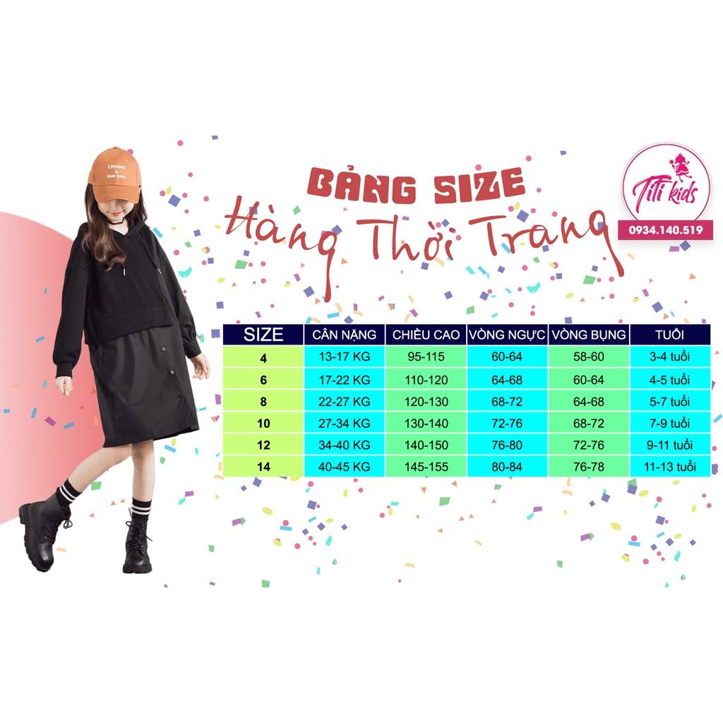 Set Đồ Thời Trang Cho Bé Gái TITIKIDS Áo Trắng Quần Đen S093