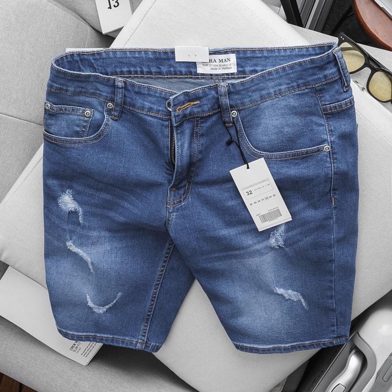 Quần short jean nam hàng xuất dư chất jean xịn