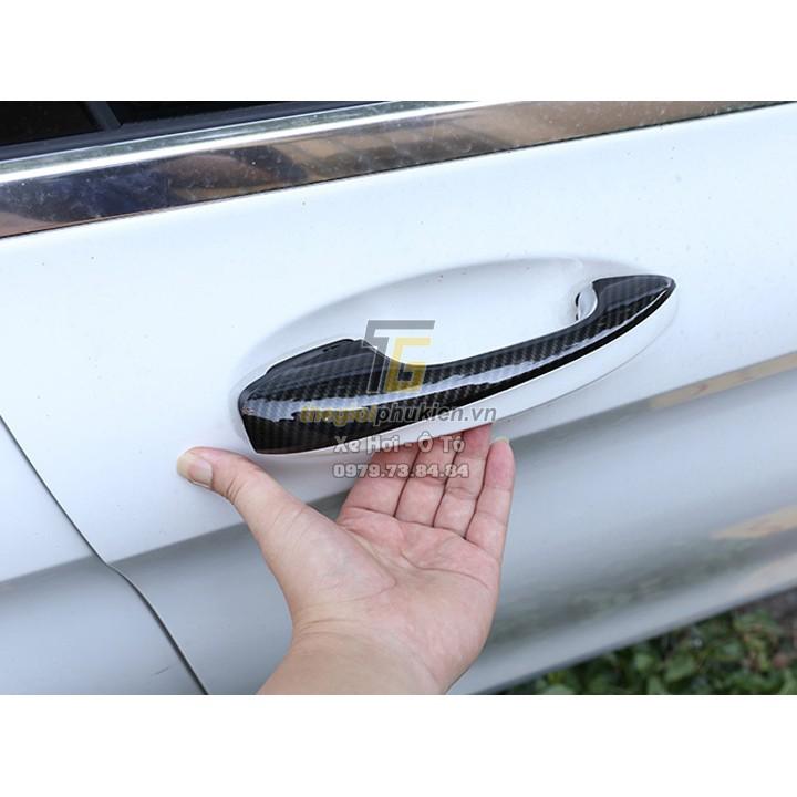 Combo bộ ốp tay nắm cửa vân Carbon và hõm cửa 3M xe Mercedes GLC, C-Class