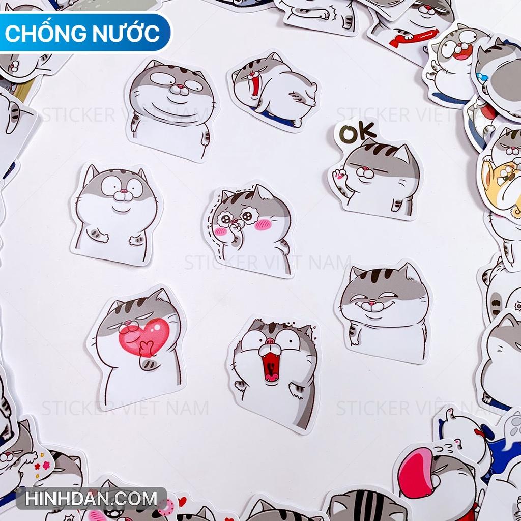 Sticker Mèo Ami Ngộ Nghĩnh - Dán Trang Trí - Chất Liệu PVC Cán Màng Chất Lượng Cao Chống Nước, Chống Nắng, Không Bong Tróc Phai Màu