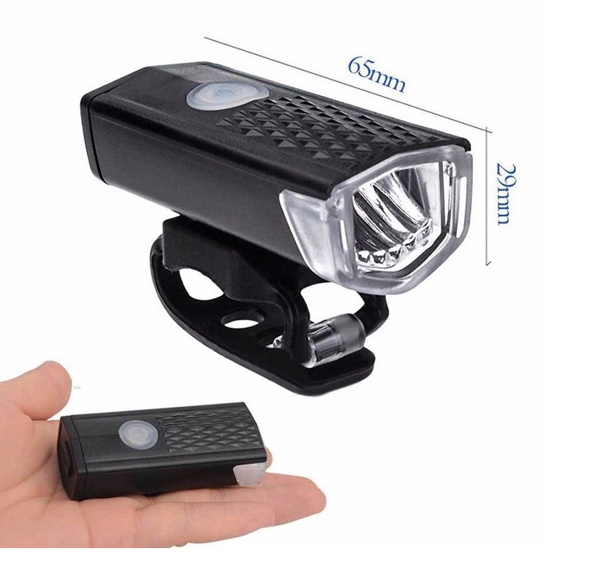 Bộ đèn xe đạp - đèn LED chiếu sáng phía trước và phía sau xe đạp dùng pin sạc - Hàng chính hãng