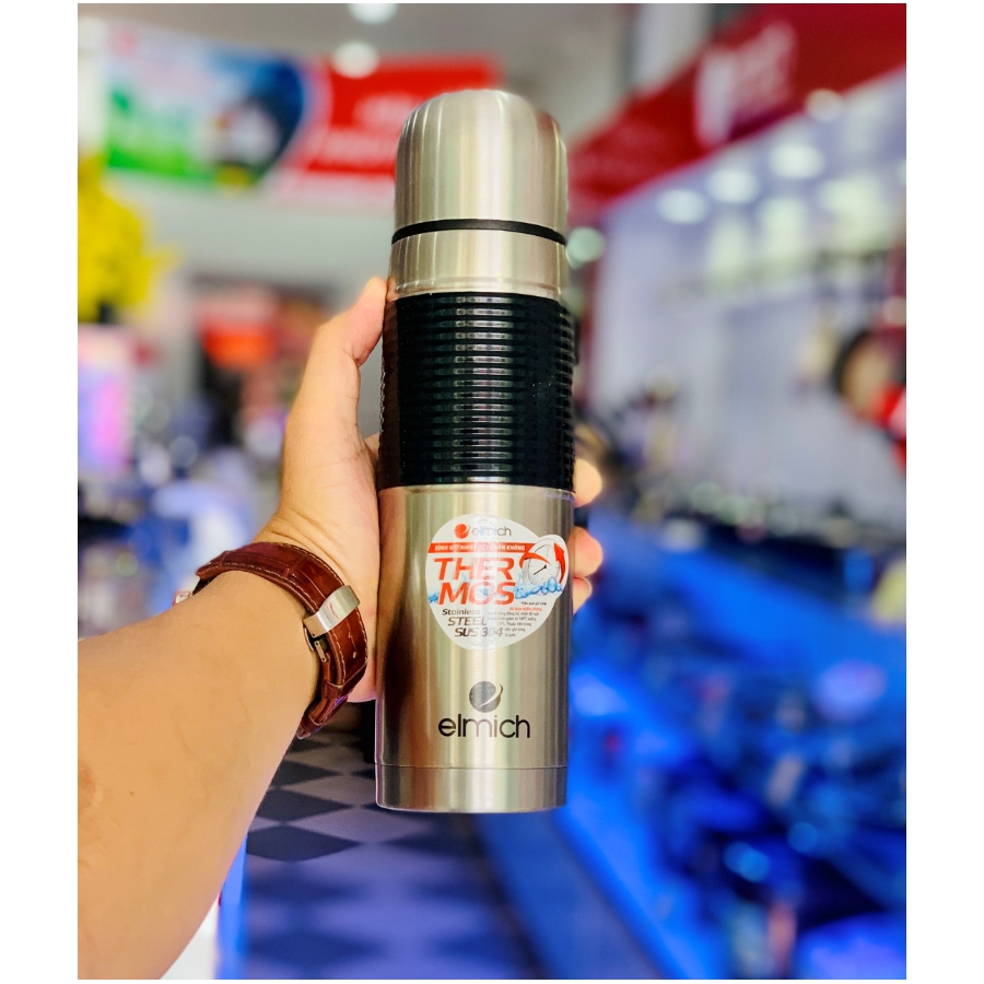 Bình giữ nhiệt 2 lớp inox 304, Tráng Bạc 500ml S5