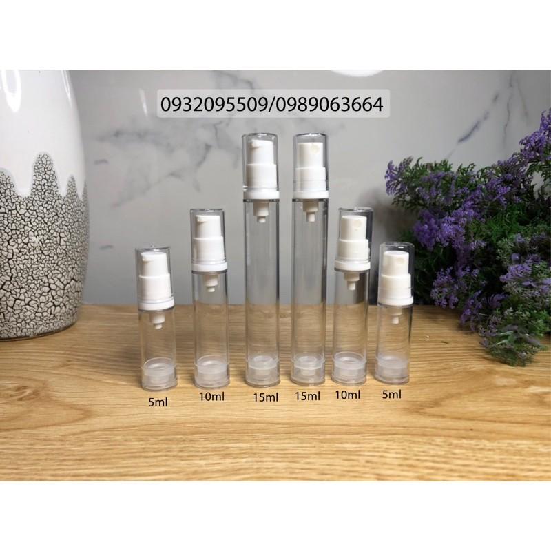 10 chai 10ml hút chân không đựng serum mỹ phẩm tinh dầu