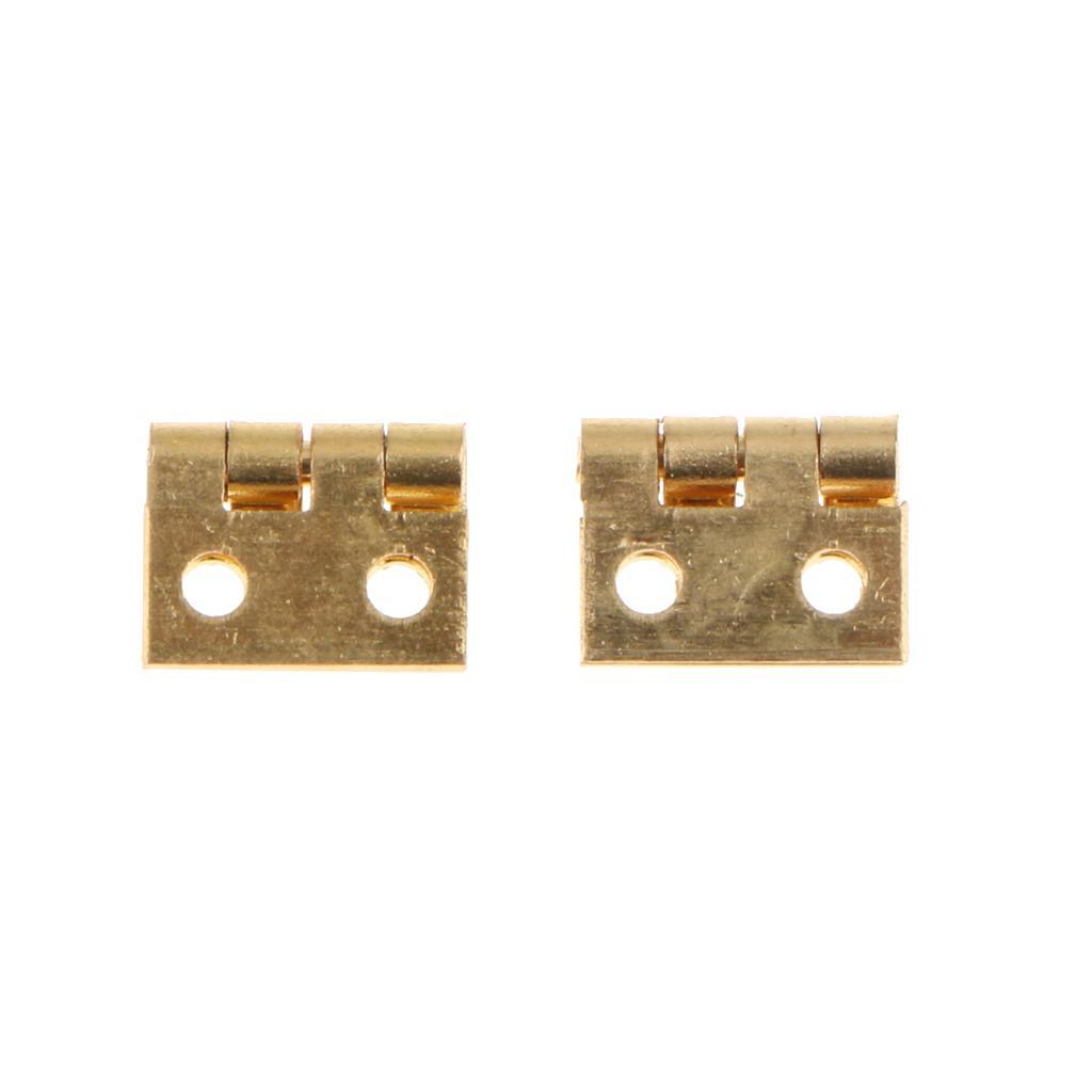 3X Jewelry Box Door Window Cabinet Hinge Small Jewelry Chest Hinges New Gold