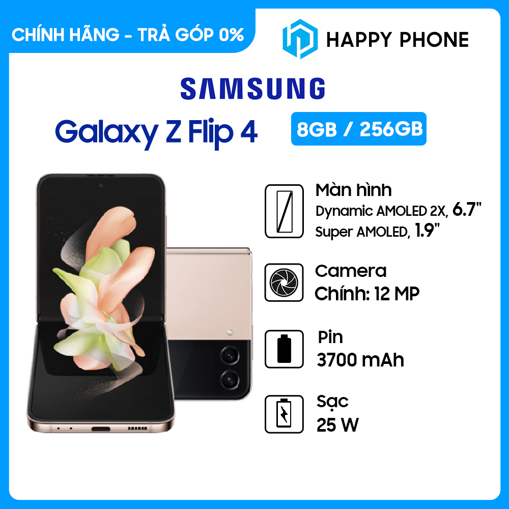 Điện Thoại Samsung Galaxy Z Flip4 (8GB/256GB) - Hàng Chính Hãng - Đã kích hoạt bảo hành điện tử