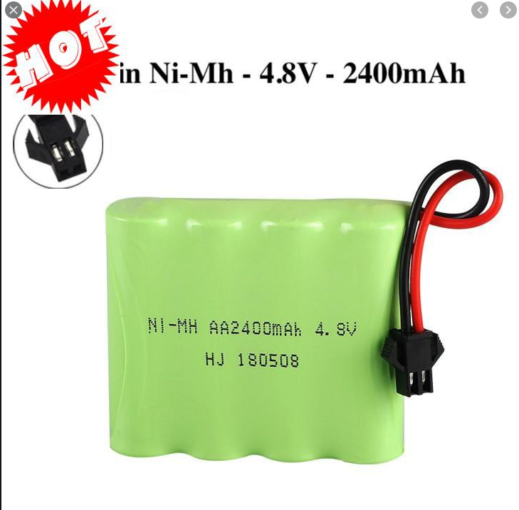 Pin 4.8v 2400mah Ni Mh Pin sạc xe điều khiển từ xa