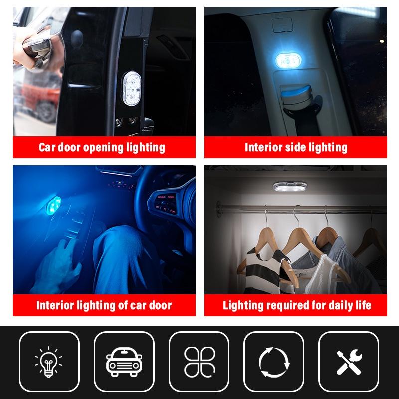 Đèn LED Cảm Ứng Không Dây Gắn Trần Xe Hơi Sạc USB Tiện Dụng