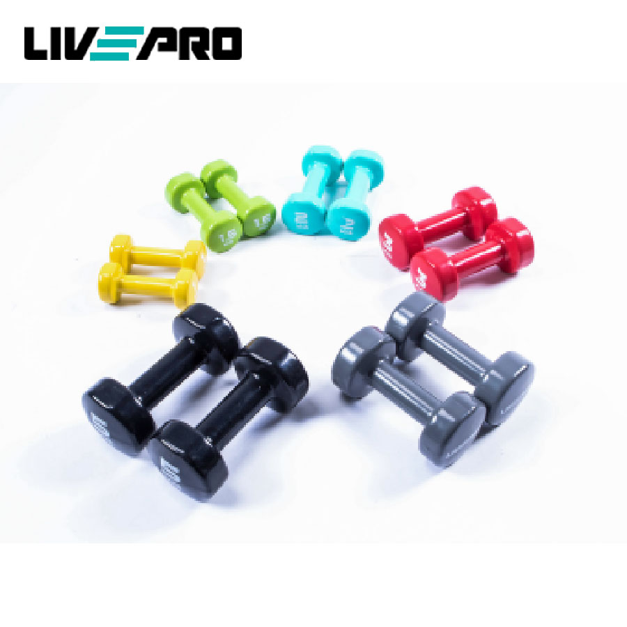 Tạ tay, tạ đơn cao cấp Studio tập gym thể hình Các Loại 5KG x2 Livepro Chính Hãng STUDIO DUMBBELL