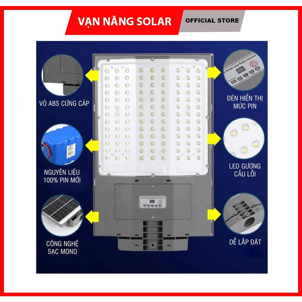 Đèn Đường Năng Lượng Mặt Trời Liền Thể VẠN NĂNG SOLAR 500W Chờ duyệt Chờ duyệt