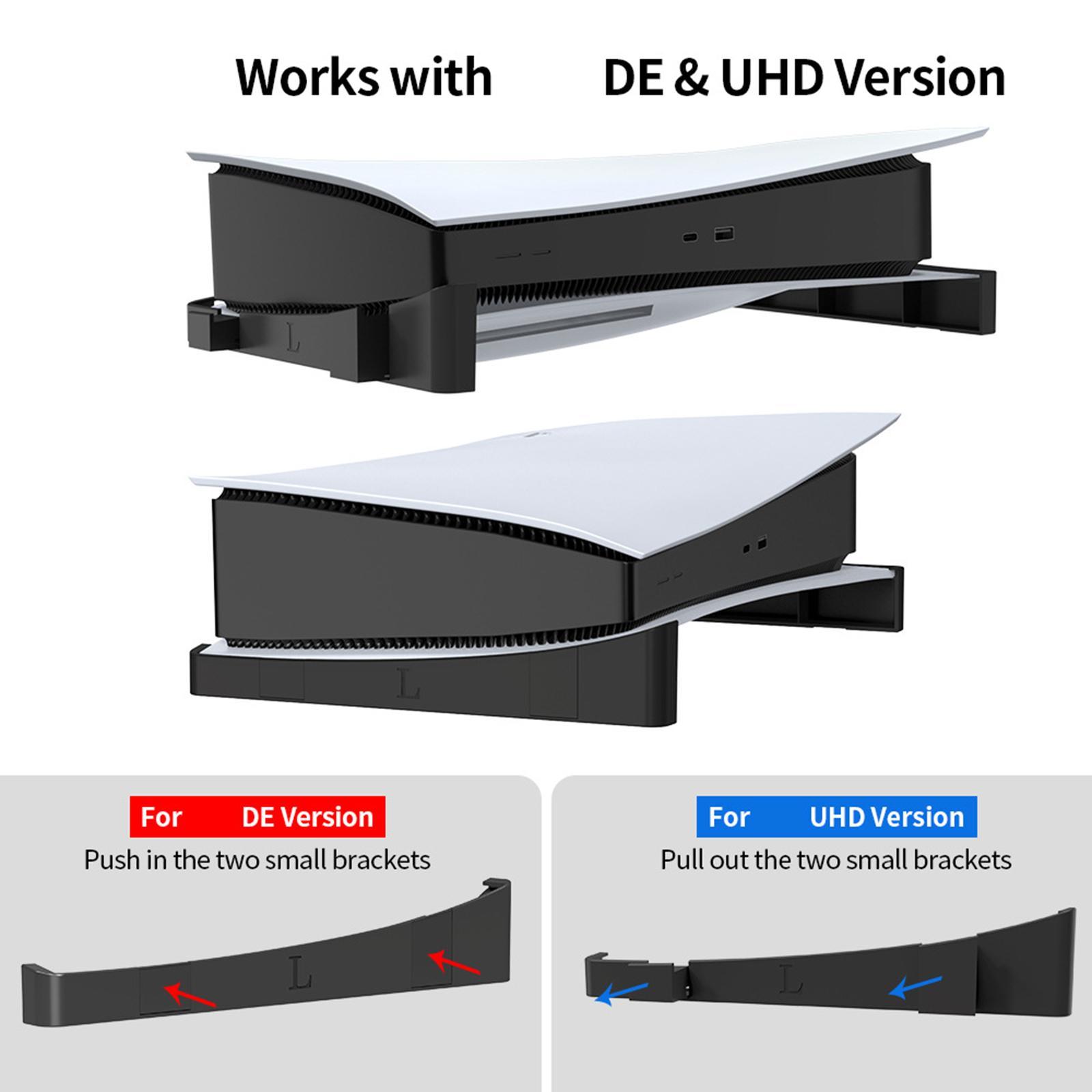 2x Storage Holder Black Accs for PS5 Base Console Host Digital Version