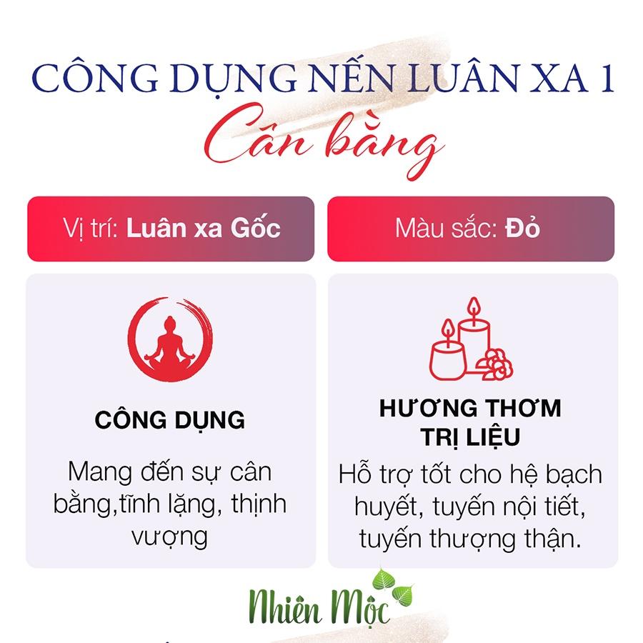 Nến thơm Luân Xa Cân Bằng Nhiên Mộc | An toàn | Không khói