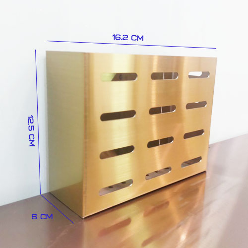 Ống cắm đũa treo tường bằng inox 304 sang trọng 2 ngăn đũa và thìa