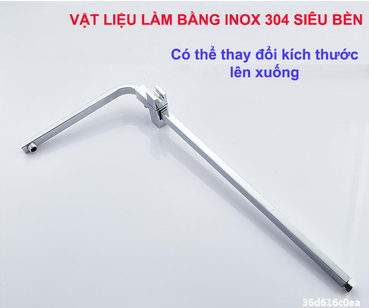 Bộ sen cây tắm đứng, bộ sen vòi tắm đứng Công nghệ ITALIA INOX 304 hiển thị LED TCARE - Hàng Chính Hãng