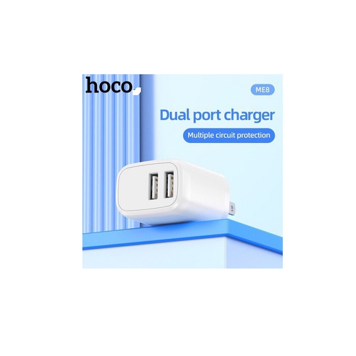 Cốc Sạc Nhanh DÀnh Cho Hoco. ME8 3A 2 Cổng USB 15W Hàng Chính Hãng