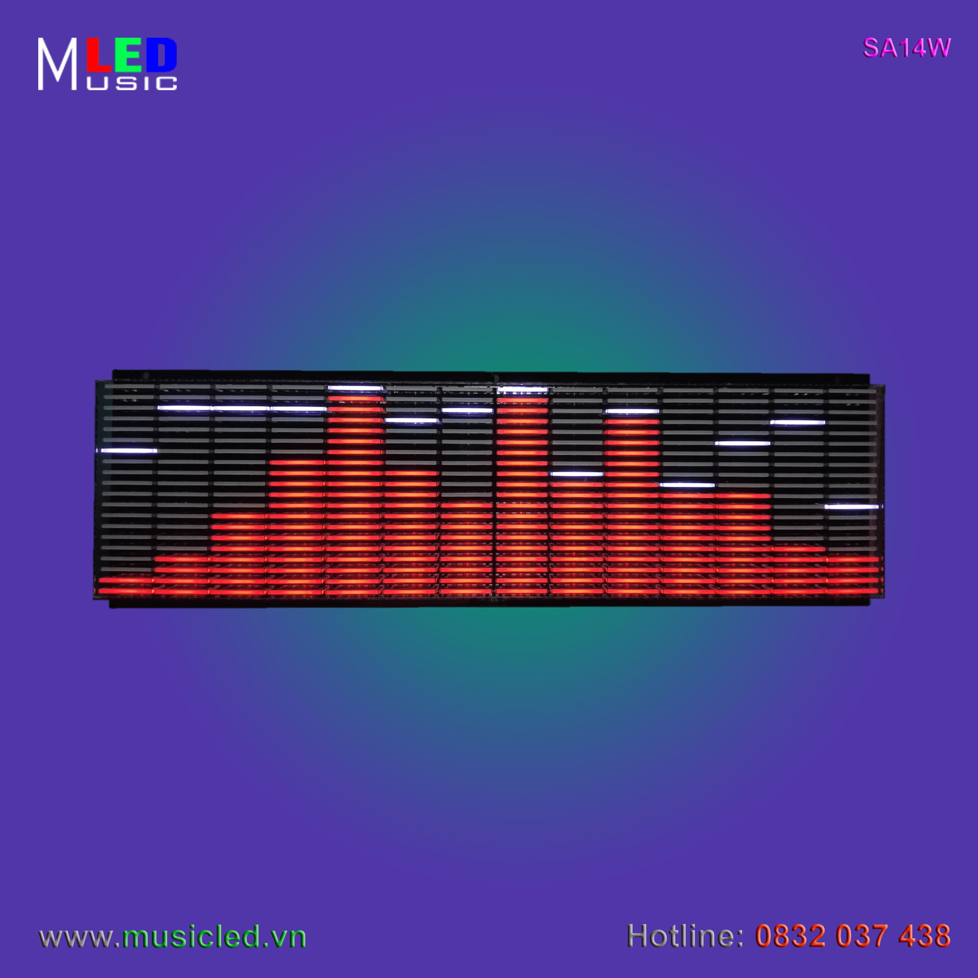 Dàn đèn Music LED nháy theo tần số nhạc 14 cột treo tường