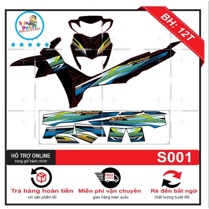 Tem rời sirius xanh đen