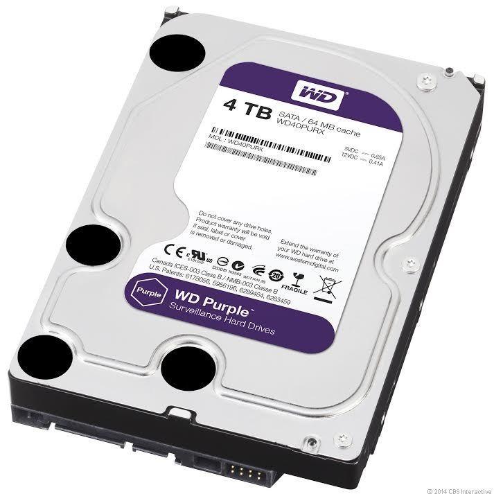 Ổ CỨNG HDD PC WesternDigital 4TB Purple (Chuyên Camera) - BH 24 THÁNG SPTECH COMPUTER