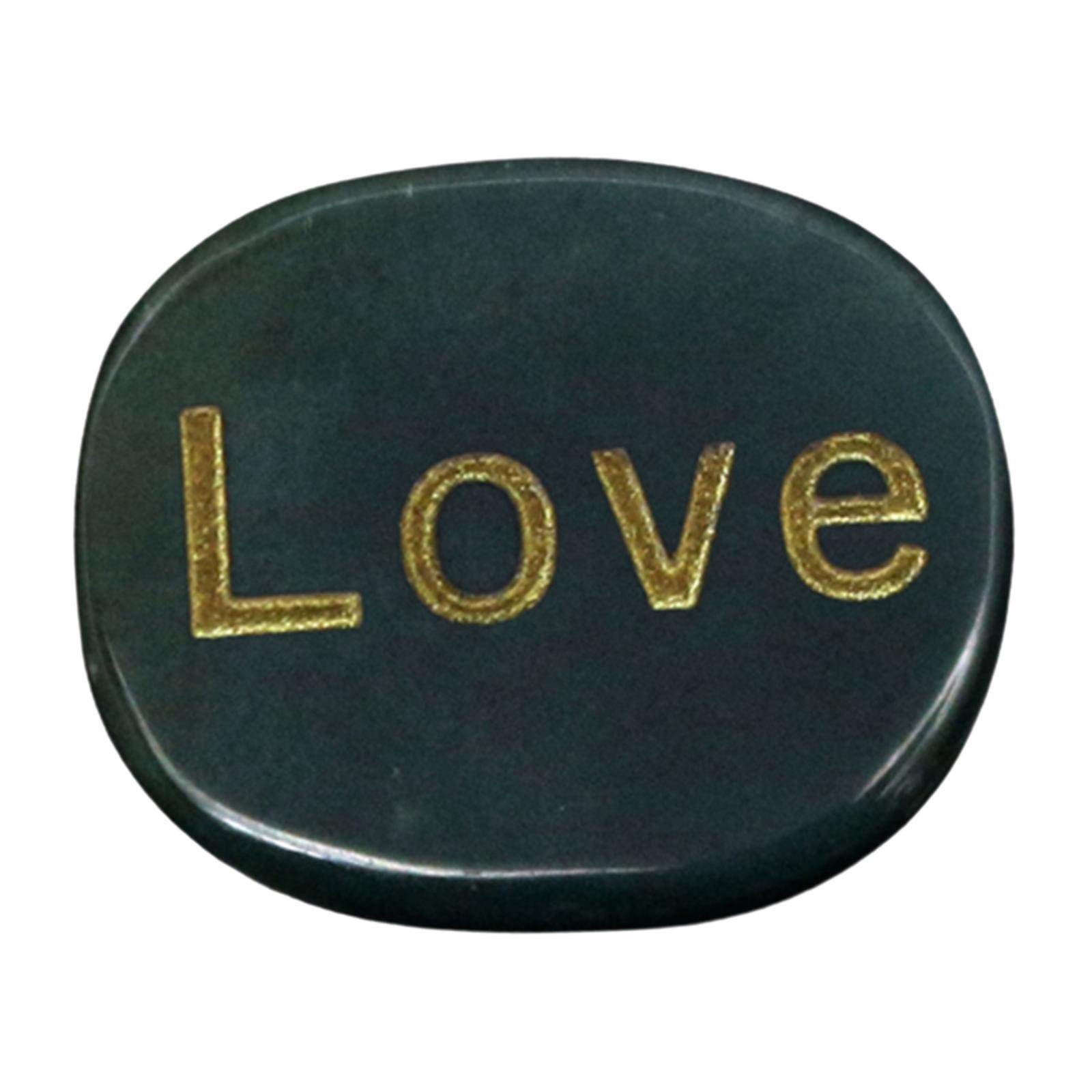 Small Engraved Stones, Polished Flat Oval Shape Tumble Stones Pocket Stones for Dorm Desk Night  Unique Gifts