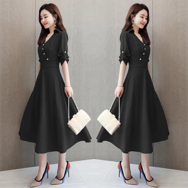 Đầm phong cách Vintage cổ sơ mi HOT fashion - Lịch thiệp và quý phái/MS 0201 / Có 3 màu