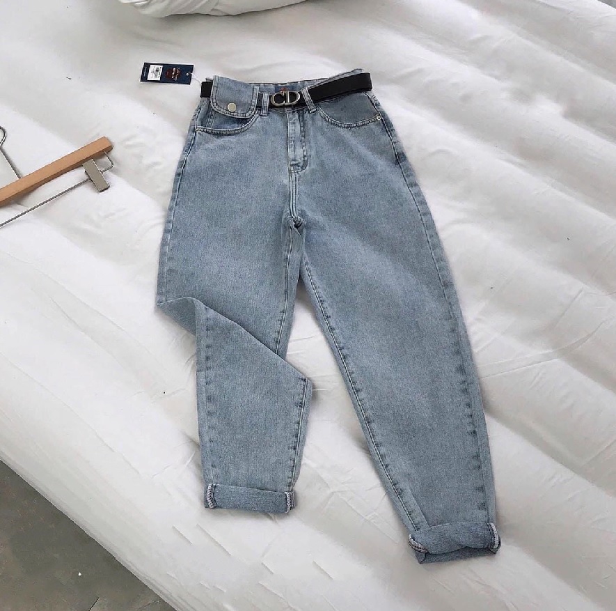 Quần bò nữ, baggy jean cao cấp