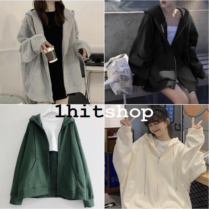 Áo KHOÁC Hoodie TRƠN 4 Màu Nam Nữ Ulzzang Unisex 1hitshop