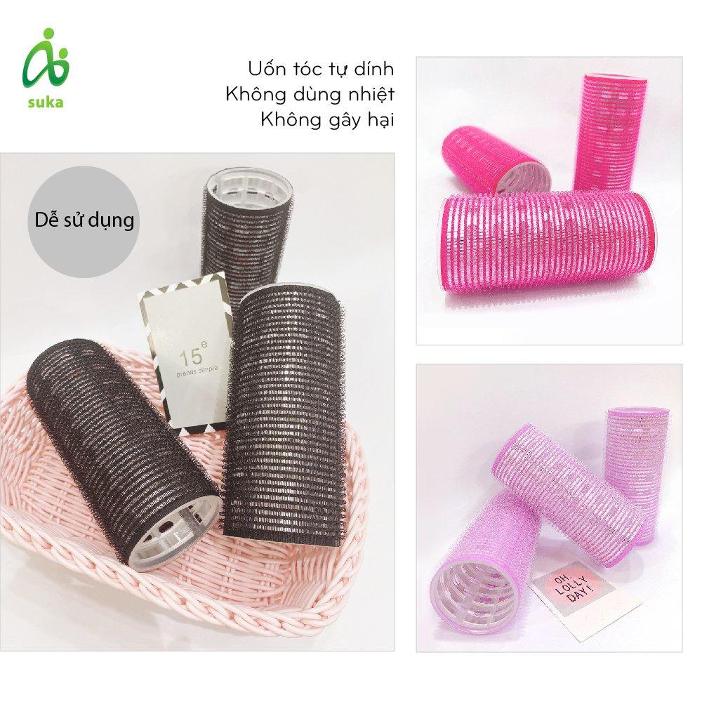 Lô uốn tóc phong cách Hàn quốc, cuộn mái tự dính ,làm xoăn lọn tóc nữ lõi nhôm size 12 x 5cm SK