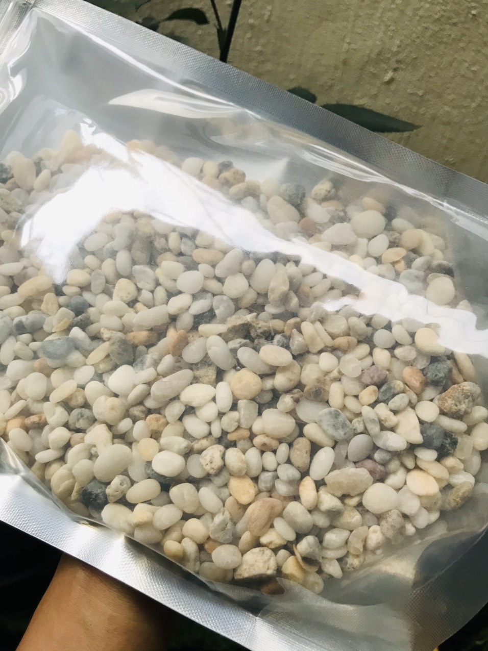1kg đá sỏi màu hỗn hợp - đá trang trí trồng cây - trang trí bể cá - tiểu cảnh sân vườn