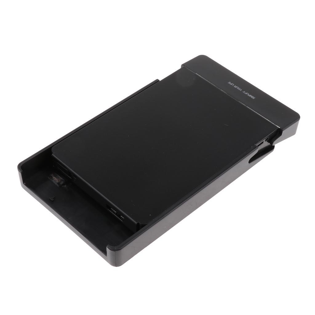 Premium USB 3.0 SATA Hard Driver Enclosure Fit for 2.5 Inch HDD SSD, Black