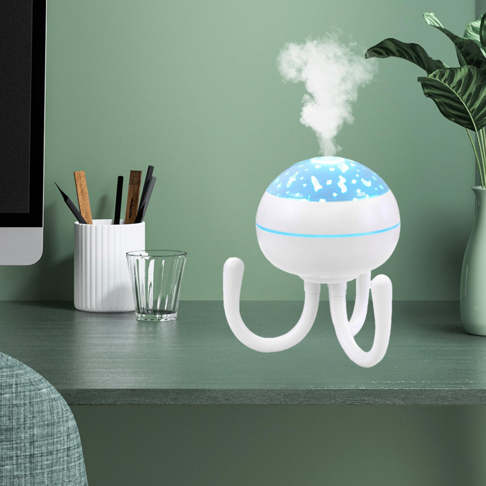Portable Cool Mist Humidifier 200ml 7 Color LED Lights Changing for Office Travel Bedroom Car