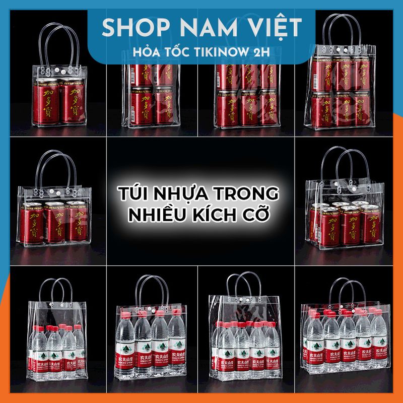 Túi Du Lịch Trong Suốt Có Quai Xách Bằng Nhựa PVC