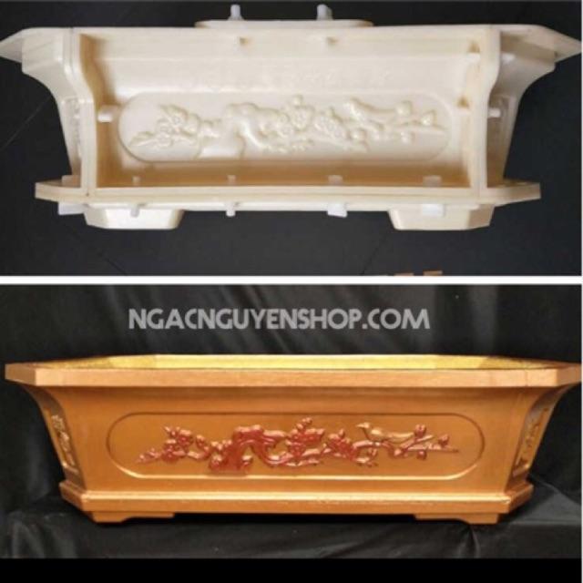 Khuôn đổ chậu cây cảnh chữ nhật vát góc 55cm