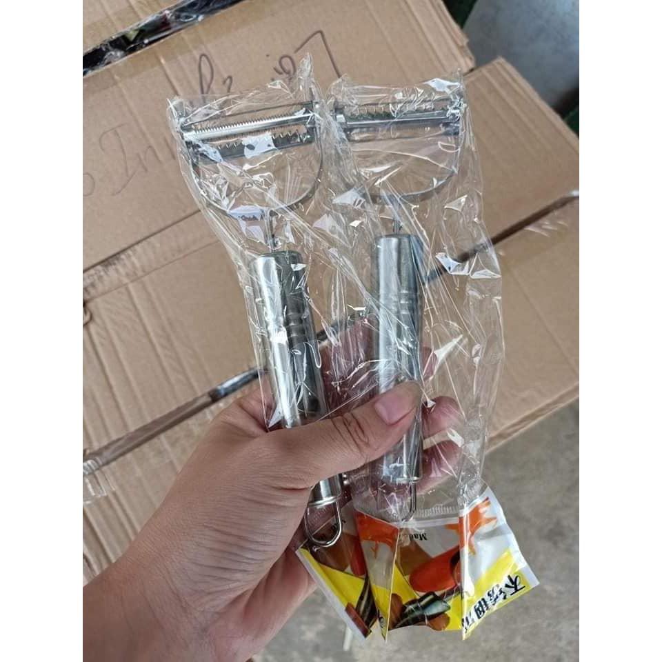 Nạo Gọt rau Củ Quả Inox, Loại 2 Lưỡi Dao Siêu Sắc Bén - Bào Nhỏ Sợi Đa Năng, Chống Han Gỉ, Đảm Bảo An Toàn