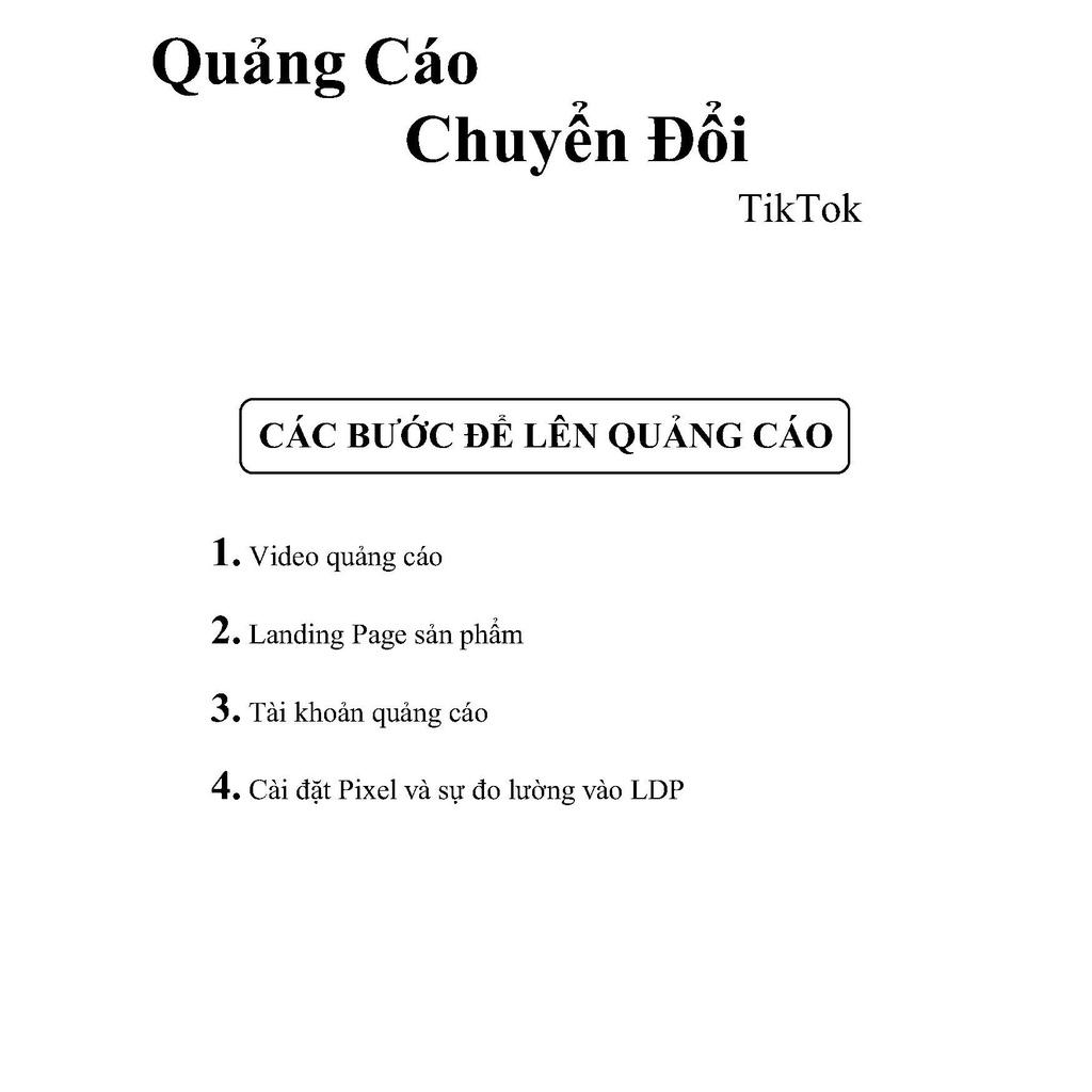 [Nhập 241120KB12 giảm 20K] Sách công thức TikTokk Ads 1000 đơn