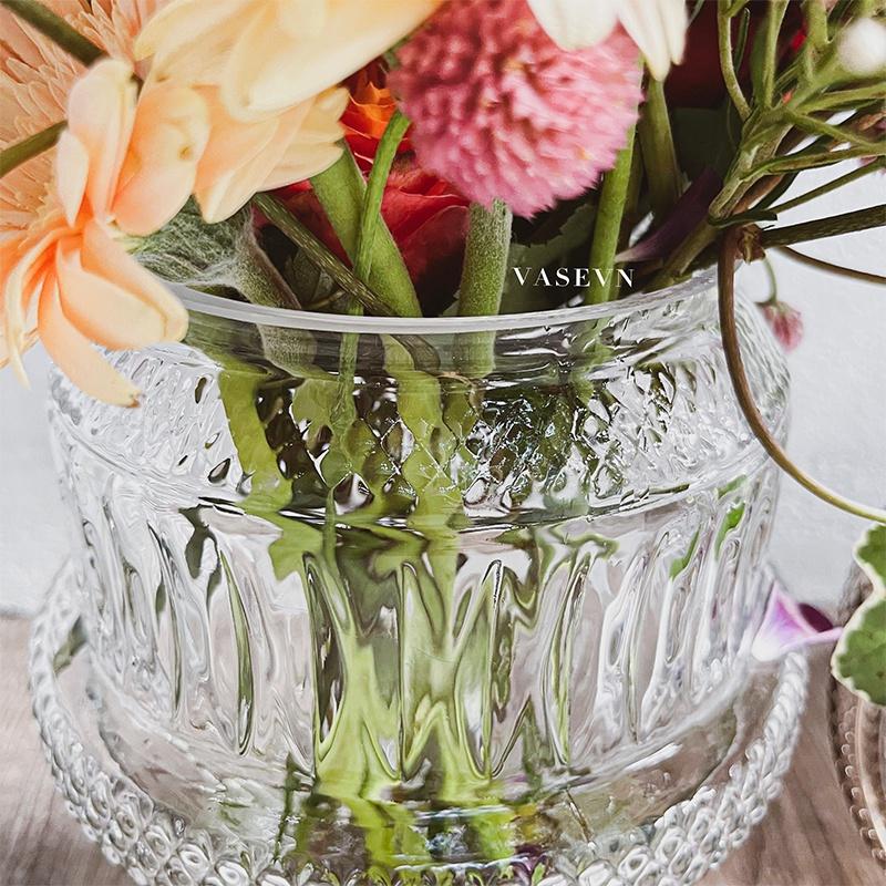 Bình Hoa Thủy Tinh Phong Cách Vintage - Qùa Tặng - Decor