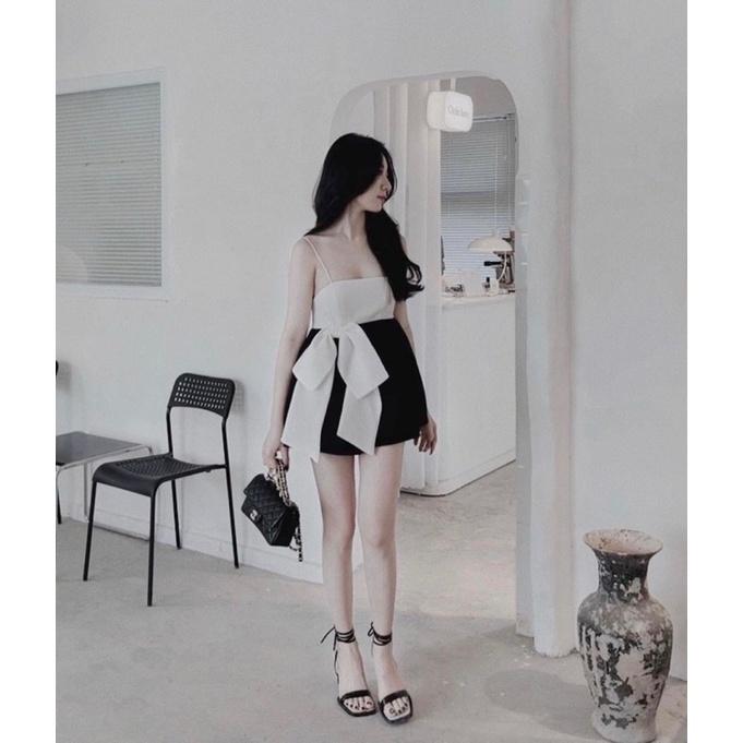 Set peplum nơ 2 dây cúp ngực hàng thiết kế may kỹ chất lượng cao