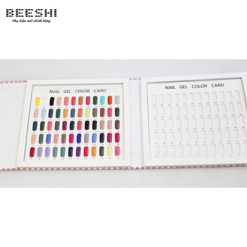 Sổ gắn móng mẫu, bảng màu nail 120 ô beeshi shop nail