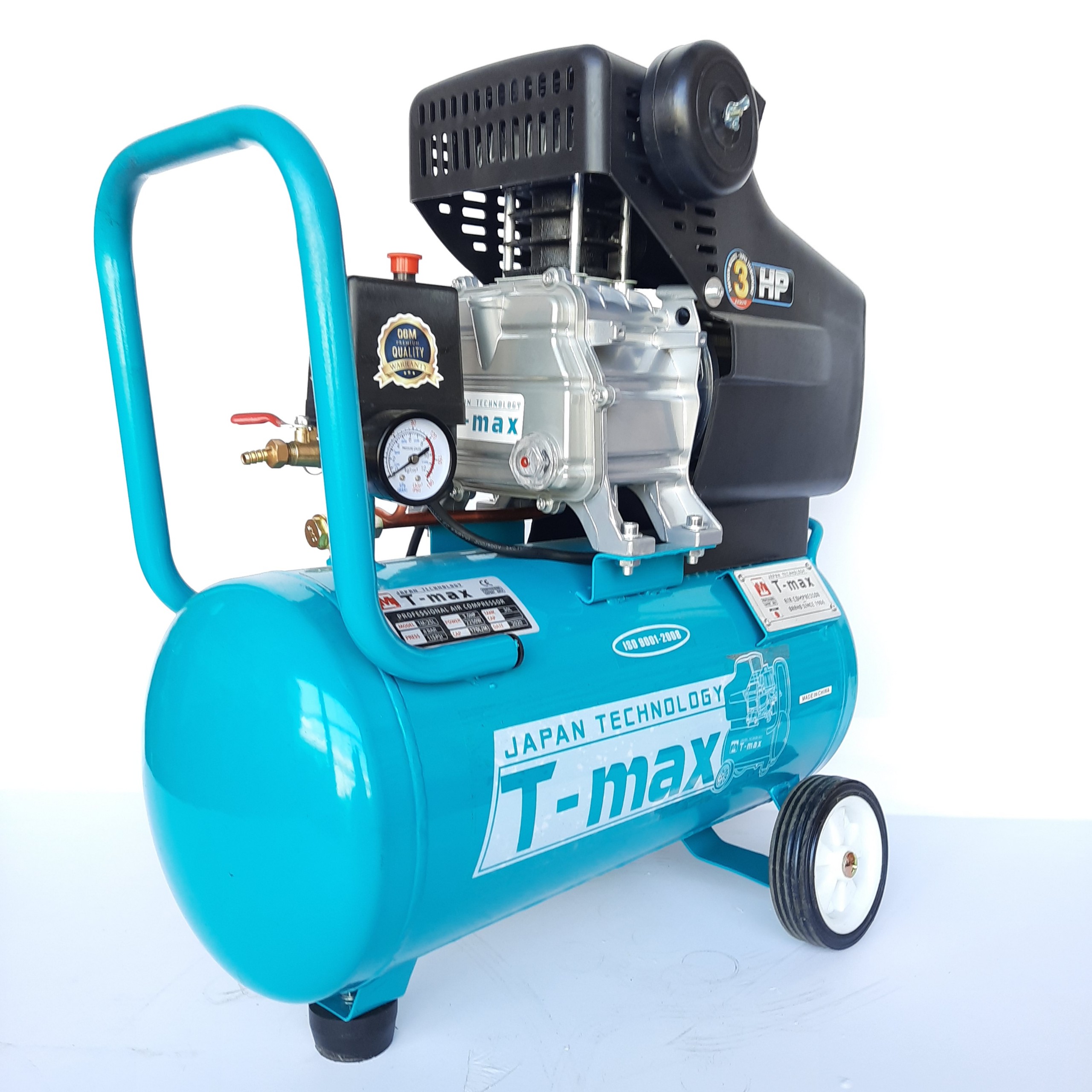 Máy Nén Khí Có Dầu Liền Trục T-MAX TM-25L 30L 3 Ngựa (Bình 30L, 3HP)