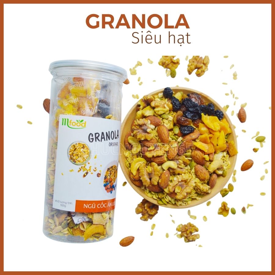 Granola Yến Mạch Mix Hạt Giảm Cân MFOOD Hủ 500g