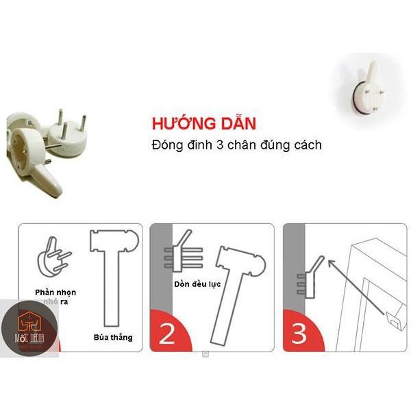 Đinh Treo Tường 3 chân, 4 chân Treo Khung Ảnh, Treo Tranh, Treo Đồ Không Cần Khoan Tường