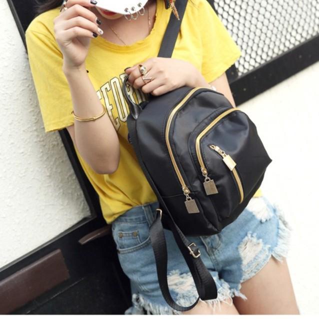 Ba Lô Nữ Đen Nhỏ Xinh Dễ Thương Phong Cách Hàn Quốc - Mã XT047