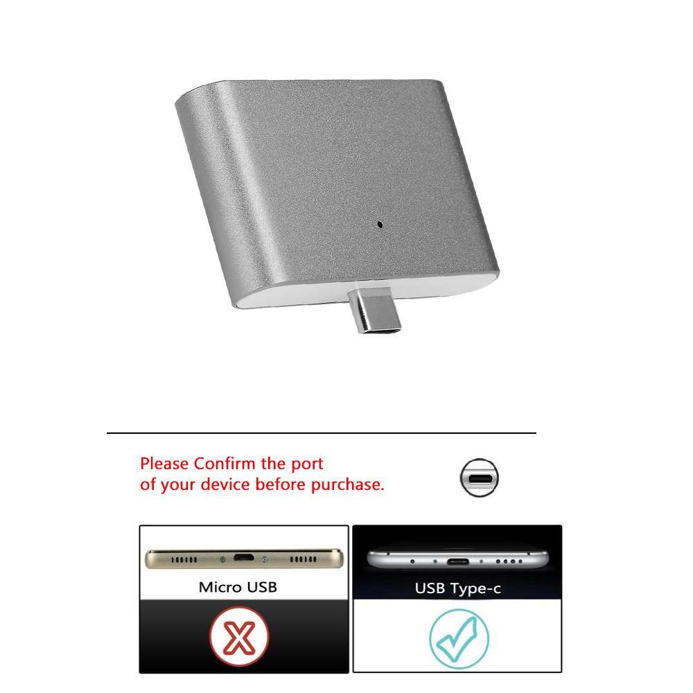 Bộ chuyển đổi 5 IN 1 HUB Type-C đa chức năng, Plug & Play cho điện thoại di động, Đĩa OTG USB 3.0 U có đầu đọc thẻ TF, SD
