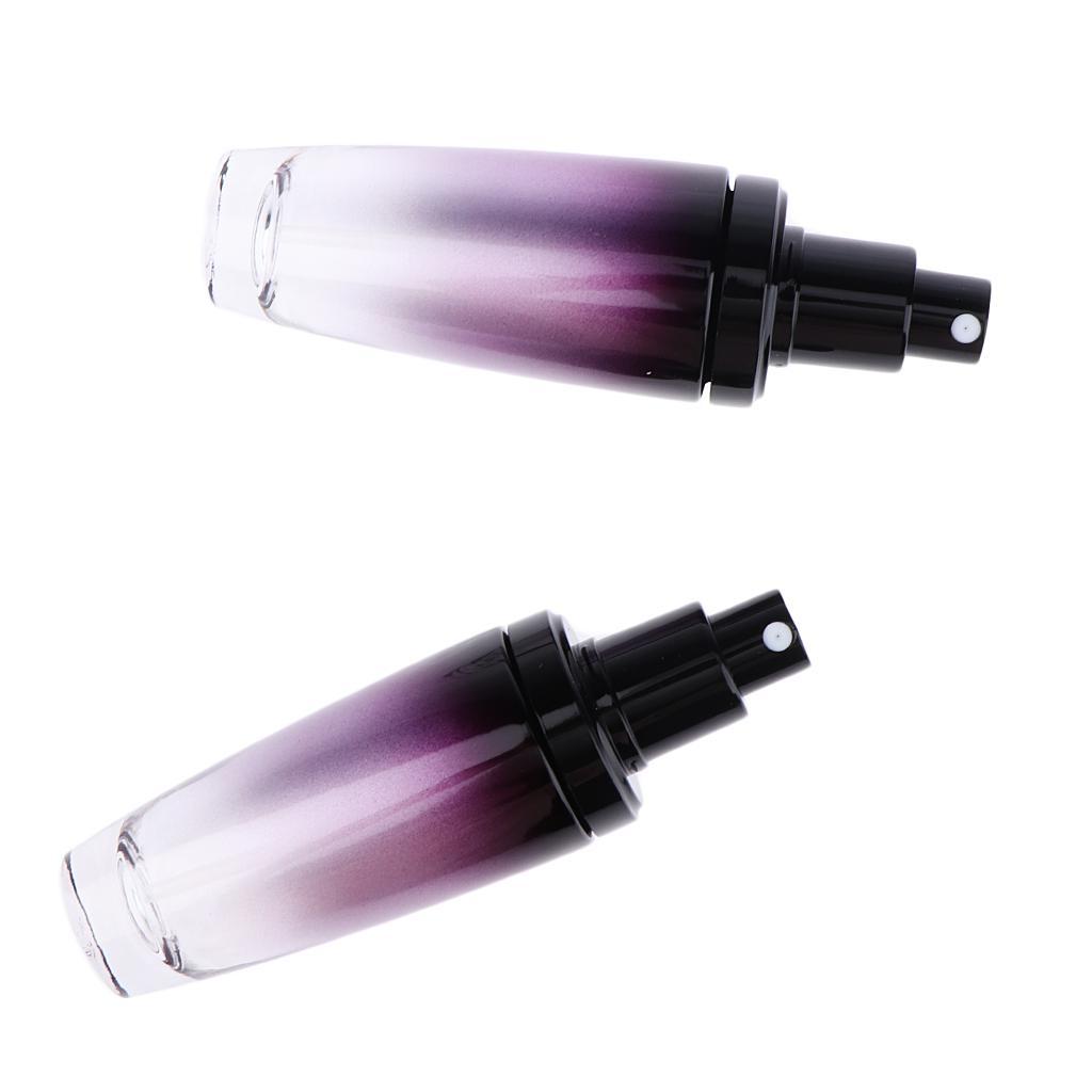 2Pcs Glass Perfume Empty Bottle Atomizer Pump Sprayer Refillable Travel
