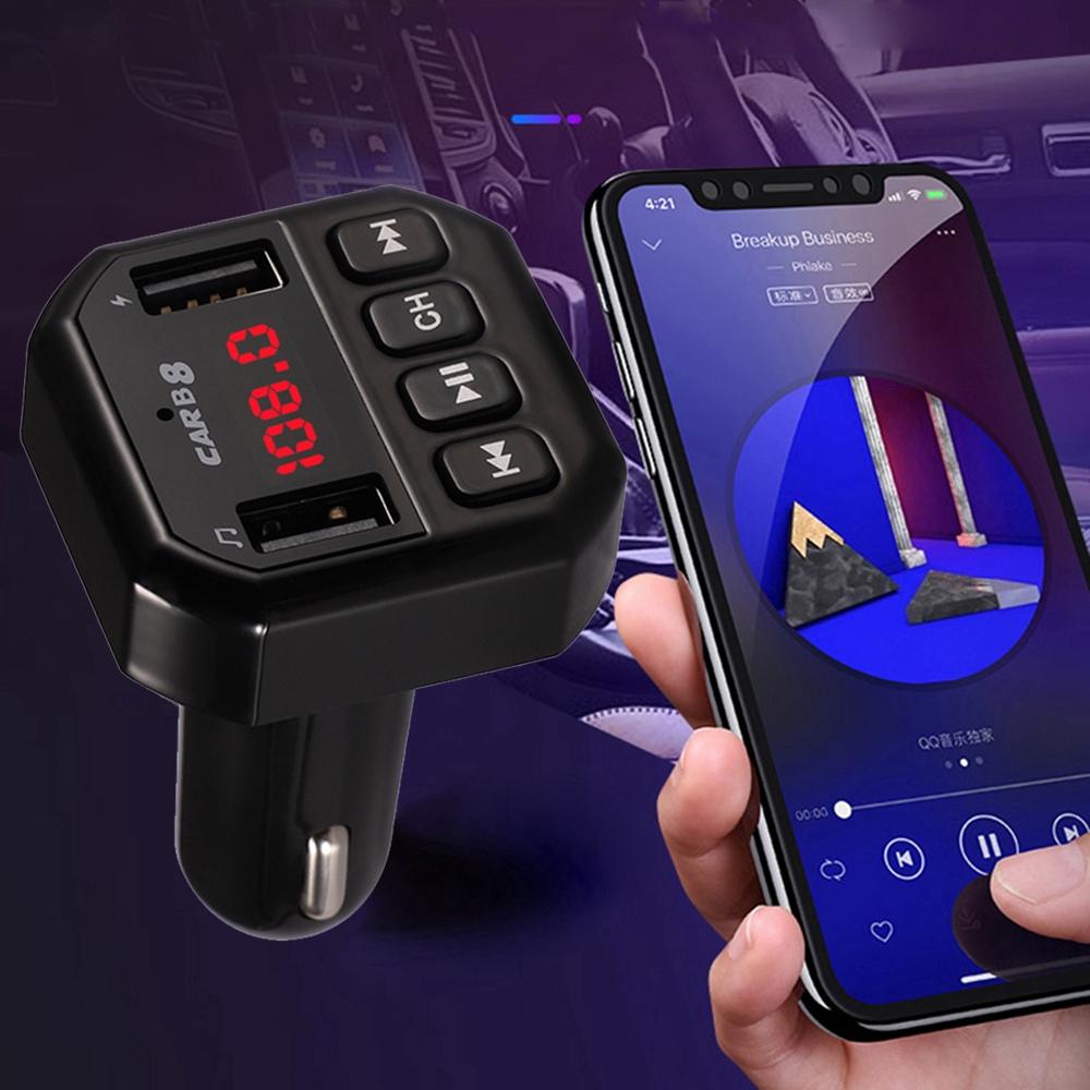 B8 Bluetooth Car MP3 Player Bộ điều chế máy phát FM rảnh tay Thẻ nhớ USB TF