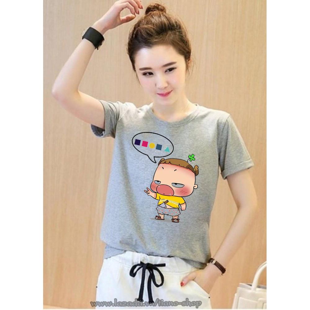 Áo thun nữ in hình dễ thương vải dày và mềm mịn ATNK1170